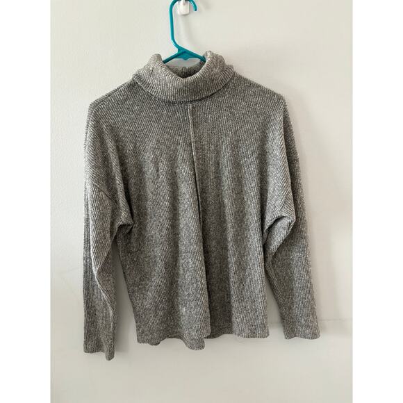 Vince Camuto Sweater Women's Small Gray Turtleneck Ribbed Capsule Minimalist - Picture 1 of 5